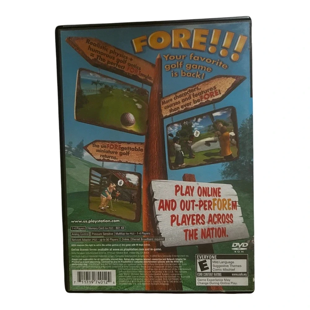 Hot Shots Golf Fore! Sony PlayStation 2 PS2 2004 CIB Manual SCUS-97401 Mens Kids